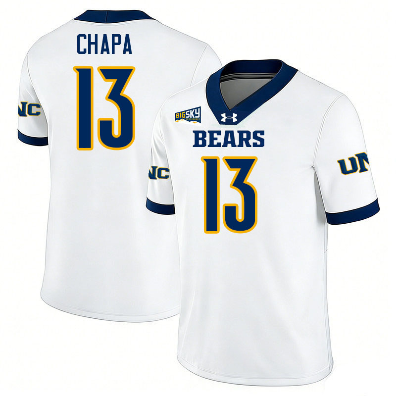 Northern Colorado Bears #13 Cam Chapa College Football Jerseys,Uniforms Stitched-White